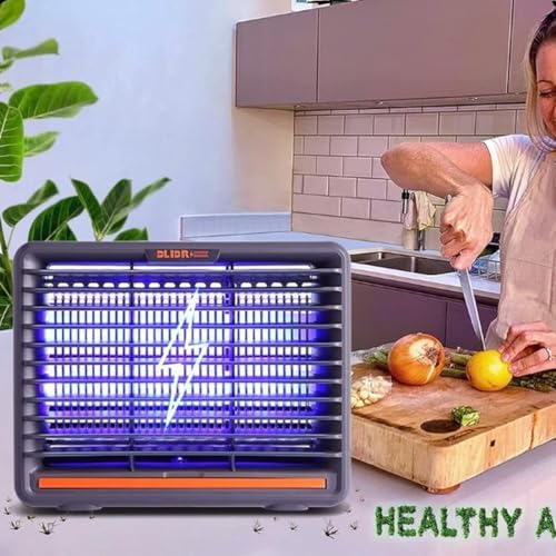 Image of Electric Mosquito Killer Lamp Insect Fly Killer Machine for Home Kitchen Kids Bedroom Eco-Friendly Indoor Outdoor Restaurants Office Bedroom LED Old Boys & Girls | Speech dffd (B6W-Grey)