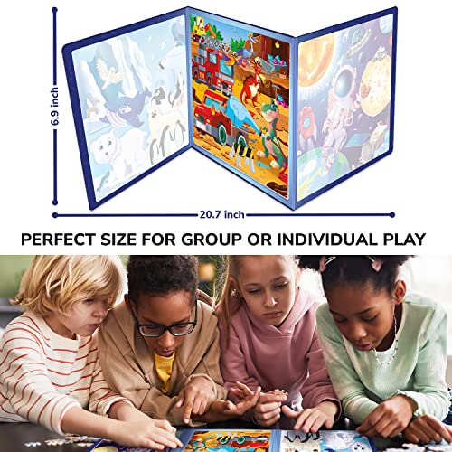 Image of QUOKKA Magnetic Toddler Puzzles Ages 2-4 - 24 Pieces Kids Puzzles Ages 3-5 - Travel Games for Kids 4-6 Boys and Girls - Learning Animal, Space, Dino Car Airplane Road Trip Activities