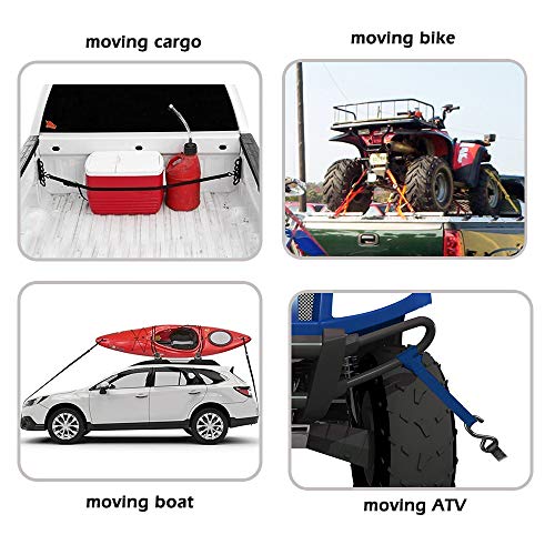 Xstrap Standard Ratchet Tie Down Straps 4 Pk 10 Ft- 300 Lbs Load Cap- 900 Lbs Break Strength-Cargo Straps For Moving Appliances, Lawn Equipment, Black #TOP6