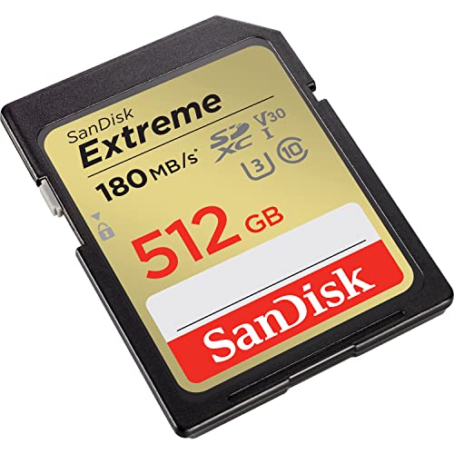 Image of SanDisk 512GB Extreme SDXC UHS-I Memory Card - C10, U3, V30, 4K, UHD, SD Card - SDSDXVV-512G-GNCIN