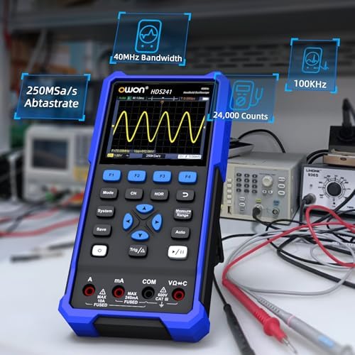 Bild 1 - HDS241 OWON Oszilloskop Multimeter 3 IN 1 Funktion 24.000 Messwerte Multimeter 40MHz Bandbreite 100KHz Signalquellen 3.5” LCD mit 320 x 240 Pixeln