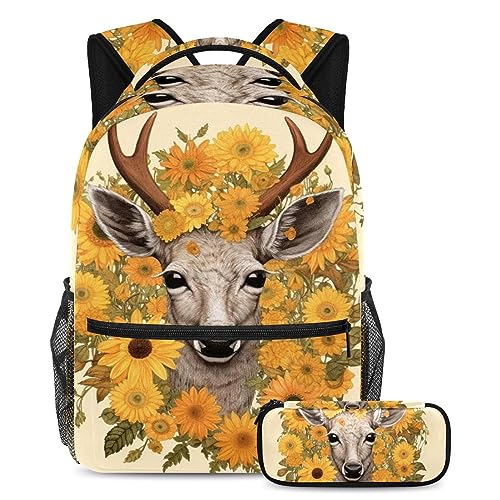 Sac à dos mignon motif cerf pour les sorties scolaires et voyages des adolescents