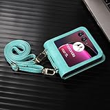 TIANYUE Schutzhülle für Motorola Razr 60 Ultra, mit [Umhängeband] [Kartenfächern] Leder, Klapphülle für Motorola Razr 60 Ultra-blau