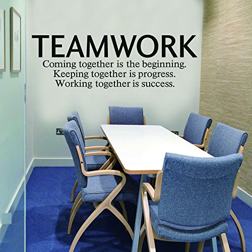 N.sunforest Quotes Wall Decal Teamwork Definition Office Wall Decor Inspirational Lettering Sayings Wall Art Murals #TOP2
