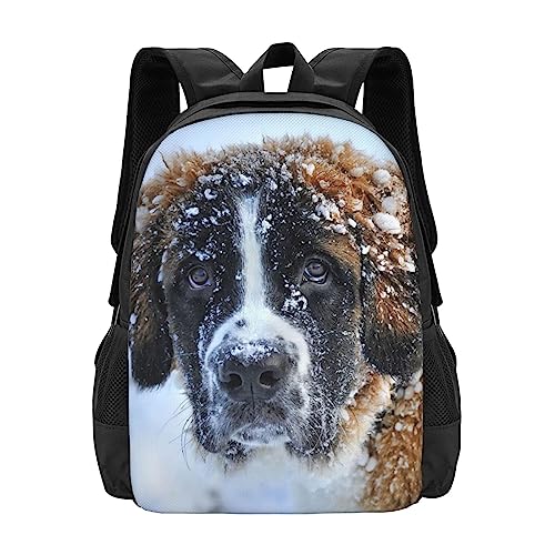 Saint Bernard Dog Backpack Lightweight College Business Multi-Function Travel Casual Bag