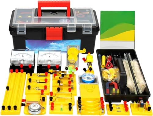 Caja de experimentos eléctricos, caja de experimentos físicos electromagnéticos, equipo de experimentos de circuitos para estudiantes, caja de experimentos de electricidad para escuela secundaria, c