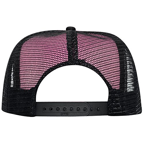 Image of OTTO Neon Polyester Foam Front 5 Panel High Crown Mesh Back Trucker Hat
