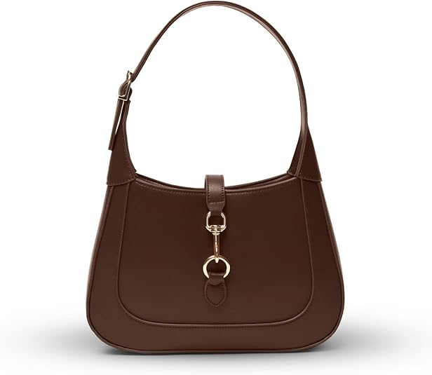 Shoulder Bag for Women - Small Shoulder Purses - Top Handle Structured Handbags - Adjustable Strap Vegan Leather