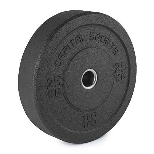 Capital Sports Renit Hi Temp - Disco de peso 50,4 mm Núcleo de aluminio Goma 25kg