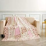 【1 pieza】Colcha de patchwork tamaño individual 150 x 200 cm.