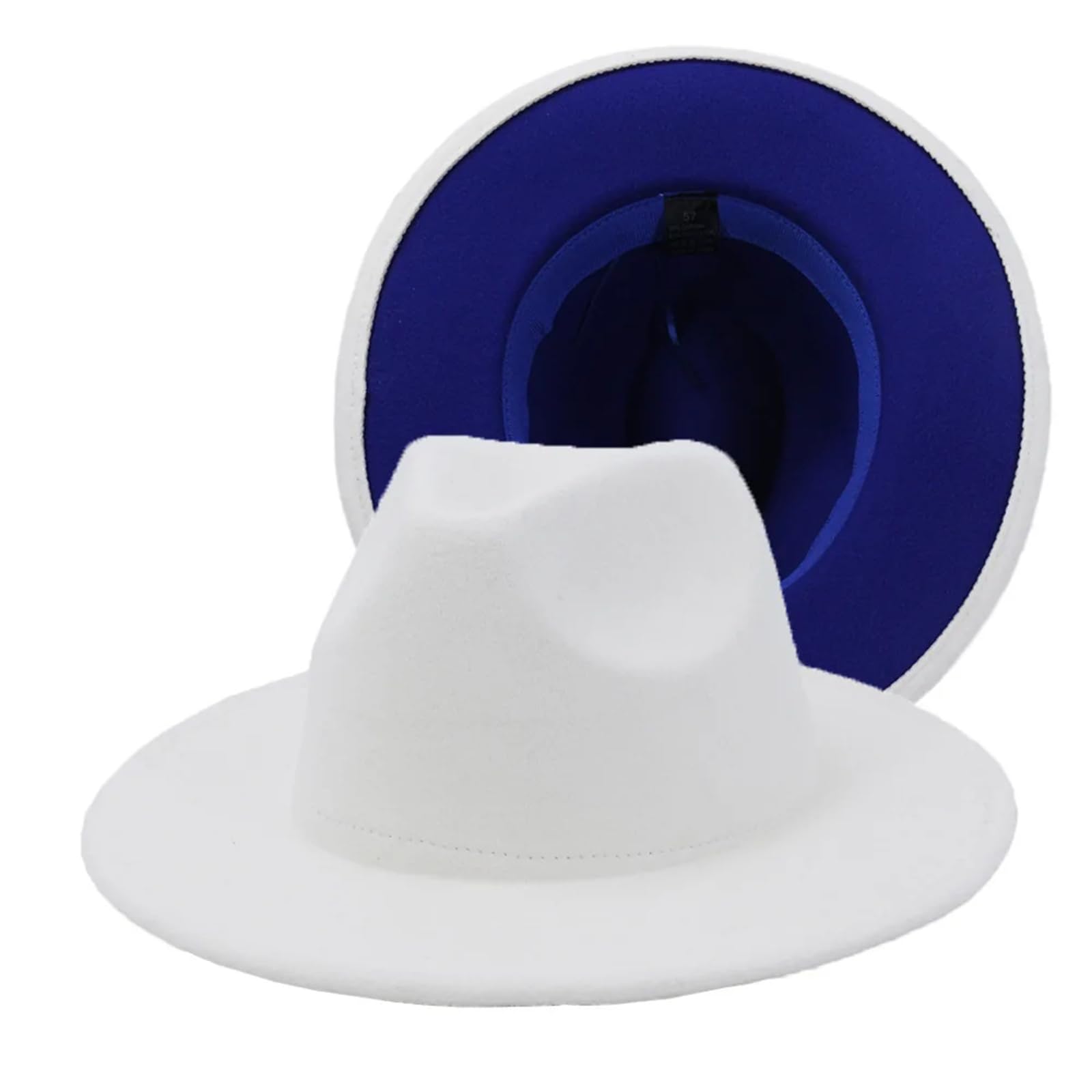 Cappello Fedora in feltro di lana alla moda Jazz Panama Patchwork Chiesa Party elegante cappello a cilindro