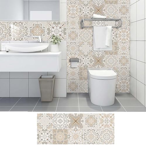 Yiustldd Pegatinas para Azulejos, calcomanías de Estilo despegar y Pegar, Pegatinas de Vinilo para Azulejos de Cocina y baño, Impermeables, extraíbles,15cm