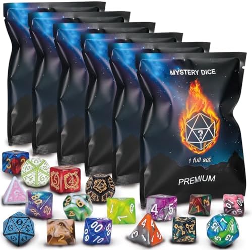Amazon.com: QMAY Polyhedral Dice - 48PCS Mystery Dice Set, Various ...