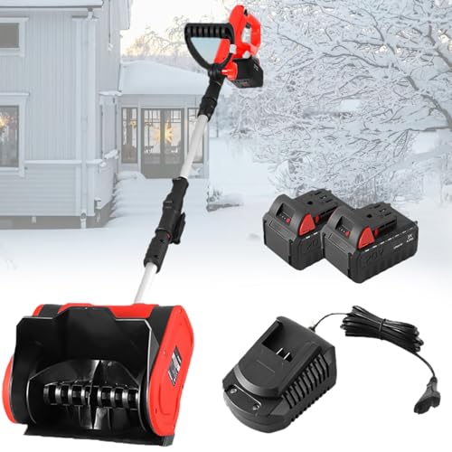 Souffleuse à neige électrique sans fil 1200 W avec 2 batteries et manche télescopique
