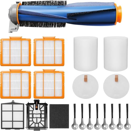 Image of Replacement Parts for Shark AI AV2501S RV2502AE AV2501AE RV2520 AV2510 AV2511AE AV2610WA AV251WAXUS UR2500SR Robot Vacuum Cleaner Accessories Kits With Main Brush, Filters, Foam Filters, Side Brushes