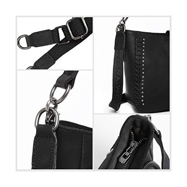 Genuine-Leather-Concealed-Carry-Hobo-Purse-For-Women-Studded-Cowhide-Ladies-Shoulder-Bag-With-Crossbody-Strap Montana West Hobo Purse Western Satchel Shoulder Bags for Women Genuine Leather Crossbody Handbags MWL-G001BK