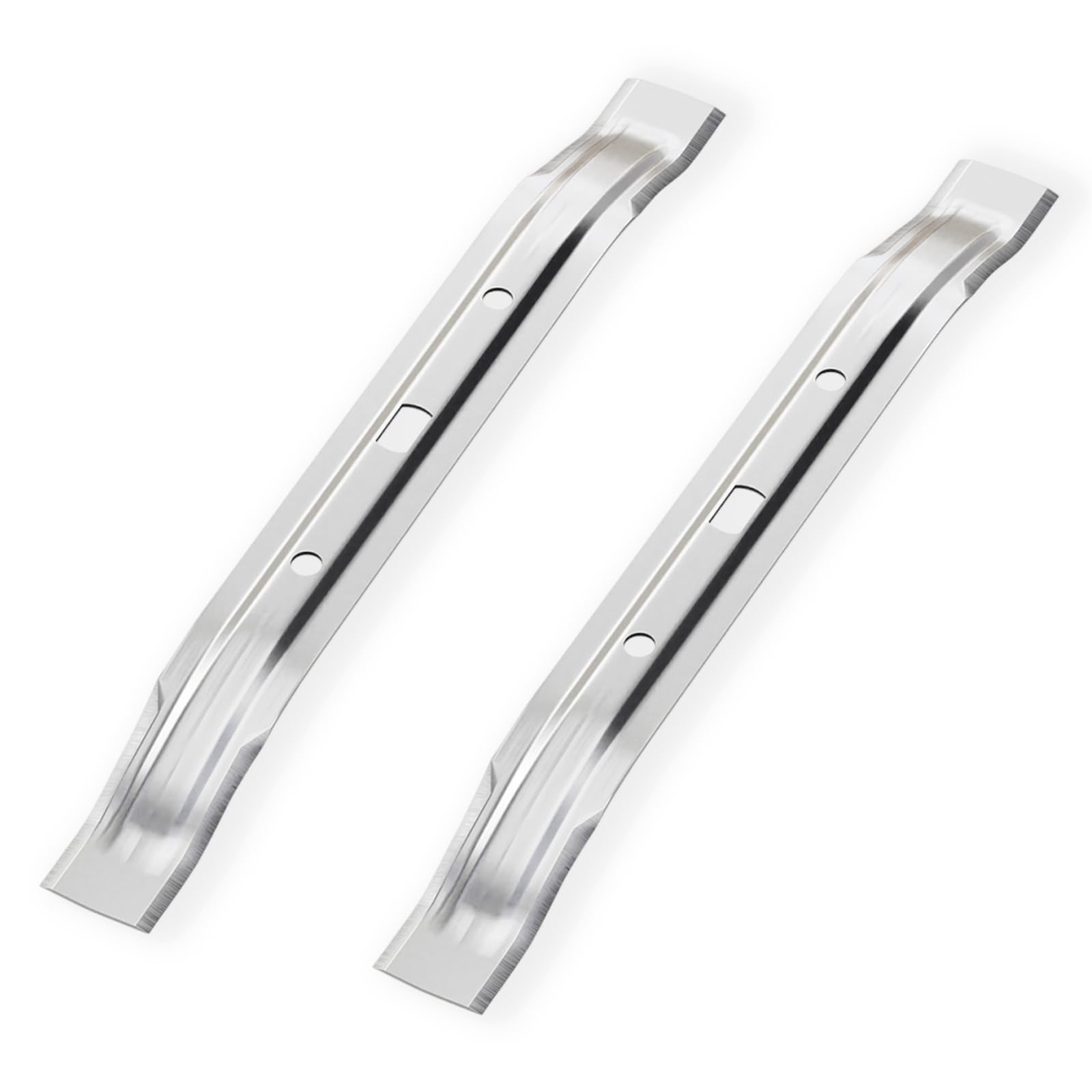 WPPQWP Pack of 2 Stainless Steel Knife Blades (28 cm), Compatible with Stihl RMI Viking MI 632 PC 632 P 632 C iMow Robotic Lawnmower Robot | Silver, 420 Stainless Steel, 280 mm (28 cm)