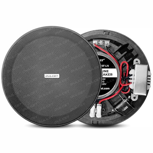 Image of Dulcet DC-CS6F-LN 6.5 inch 10W Full Range 8ohms Frameless Line Ceiling Speaker with dedicated 100V Constant Supply input & Line Matching Transformer specifically for PA Amplifier with 100V line output