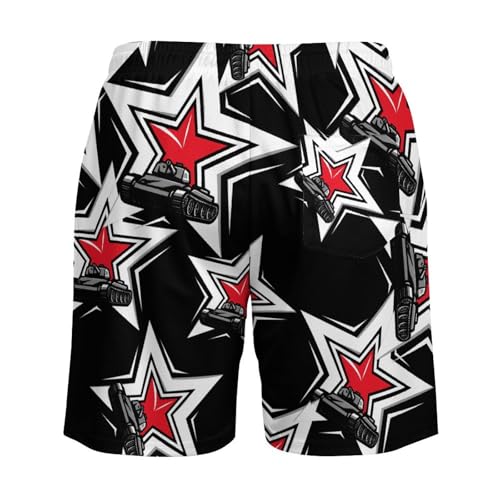 War 2 Tank Mens Swim Trunks with Quick-Drying Lining Beach Shorts for Outdoor Sports4