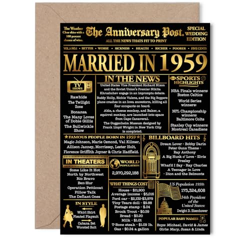 Stuff4 Gold 67th Anniversary Card for Women and Men