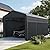 MFSTUDIO Carport 10x15 ft, Outdoor Heavy Duty Carports with Sidewalls, Metal Car Port Shed Shelters Garage Shelter Shade Car Ports with Galvanized Roof for 2 Cars, Truck and Boats ?