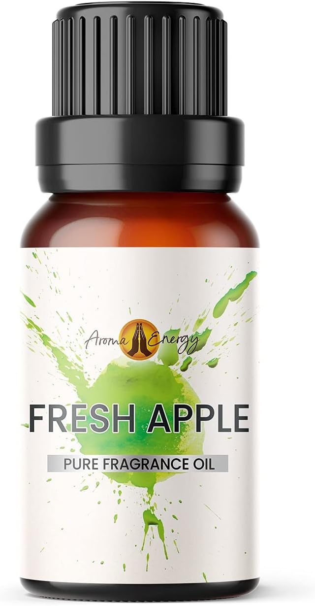 Fresh Apple Fragrance Oil, 10ml - Use in Aromatherapy Diffuser, Home Made Making, Potpourri, Candle, Soap, Slime, Bath Bomb, Air Freshener