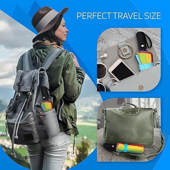 Image of TEKCOOL Umbrella, UV Big Size Umbrella for Sun Protection Rain Windproof Strong Large 3 Fold for Men Women Kids Boys Girls Perfect & Stylish Windproof & Compact?