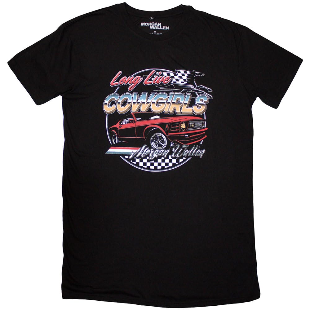 Morgan Wallen Cowgirls Car T Shirt Dress L Black