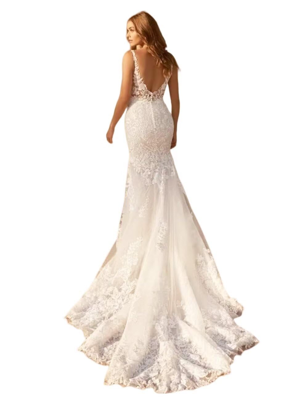 zcbang Mermaid Wedding Dress