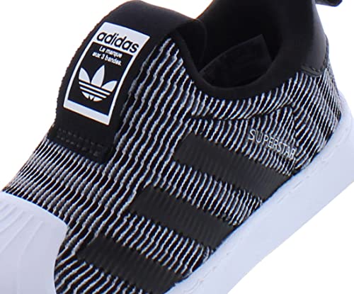 adidas Superstar 360 Baby Boys Shoes Size 7.5, Color: Black/Cloud White-Black2