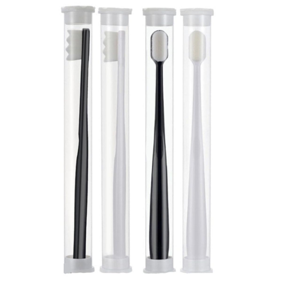 Ipetboom 1set Portable Micro Nano Toothbrush for Adults Soft Bristle Manual Toothbrushes with Comfortable Grip for Gentle Gum Care and Oral Cleaning 4pcs