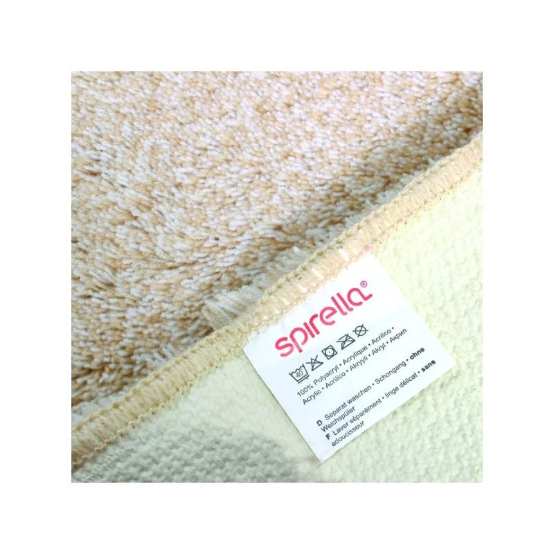 Spirella - Alfombra de Baño - Accesorio de Baño Acrílico Suave y Cómodo - Ideal para Baño - Antideslizante y Absorbente - Diseño Elegante - 80x150cm - Beige