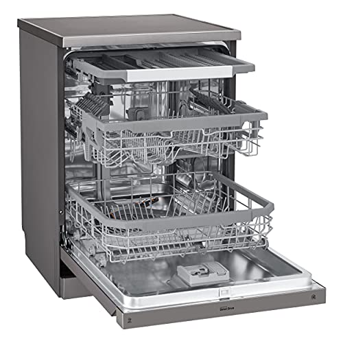 LG-DF325FP-Lavavajillas-60-cm-Inox-Antihuellas-con-tercera-bandeja-QuadWash-Inteligencia-Artificial