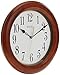 SEIKO 12 Inch Round Wood Classic Wall Clock, White,Brown