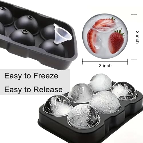 Bandeja de silicona para cubitos de hielo grandes 3 piezas miniatura 4