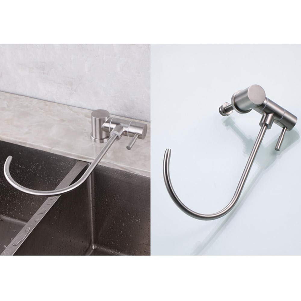 Grifo de agua pura para fregadero de cocina, acero inoxidable 304, diseño de cuello de cisne de 1 5 cm o 1 10 cm, ajustable, fácil instalación, compatible con sistema de ósmosis inversa