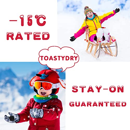 Hicarer 3 Pairs Kids Winter Gloves Waterproof Snow Ski Gloves Windproof Warm Unisex Ski Gloves Thermal Snow Mitten For Cold Weather Girls Boys (Camo Style, 12-14 Years) #TOP4