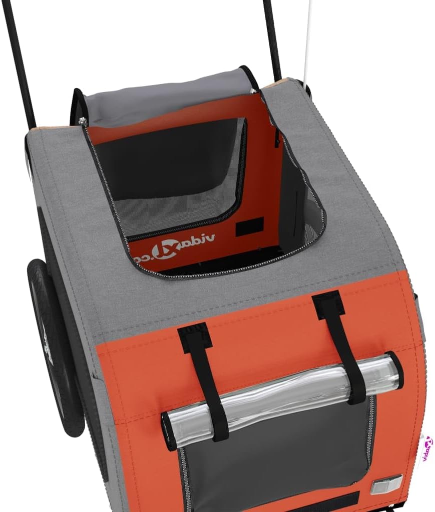 Pet Bike Trailer Bicycle Cargo Dog Stroller Oxford Fabric and Iron vidaXL vidaXL