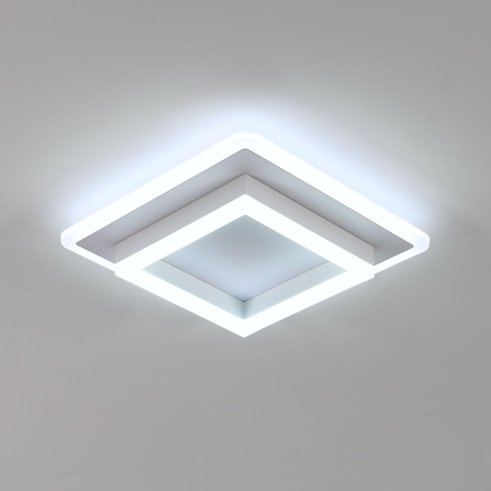 SENQIU Schwarze quadratische LED-Deckenleuchte