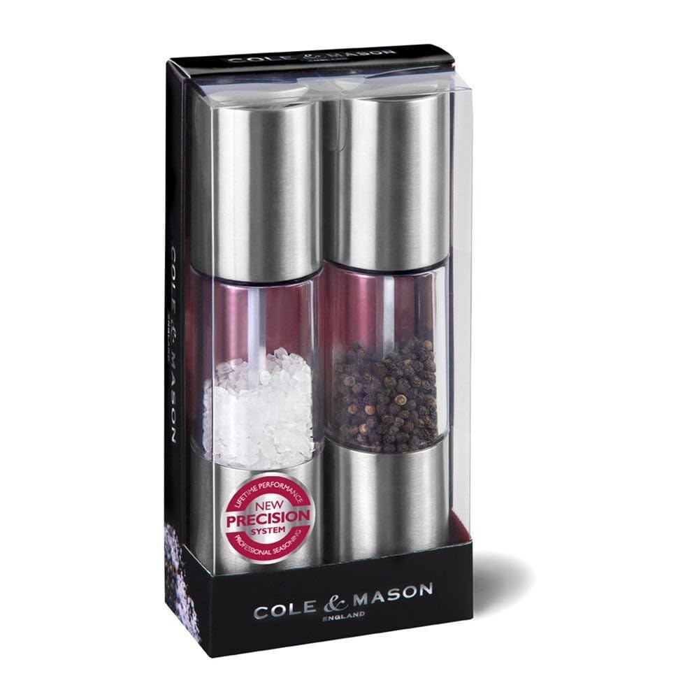 Cole & MasonOslo Salt/Pepper Mill, 185 mm, Silver/Clear