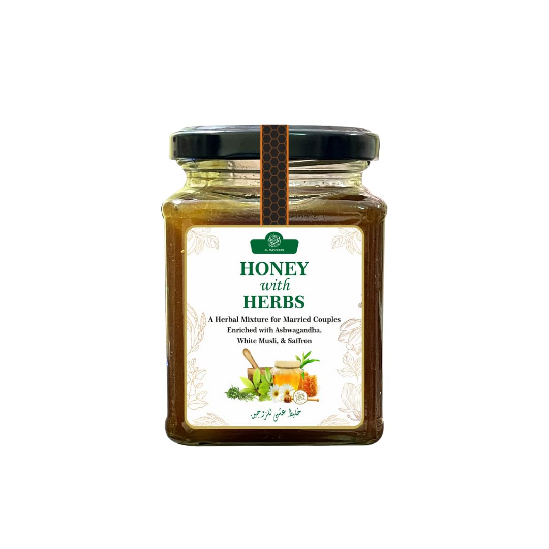 AL MASNOON Honey with Figs || Raw Honey Unprocessed Unfiltered Unpasteurized Natural Honey with Fig (300 GMS)
