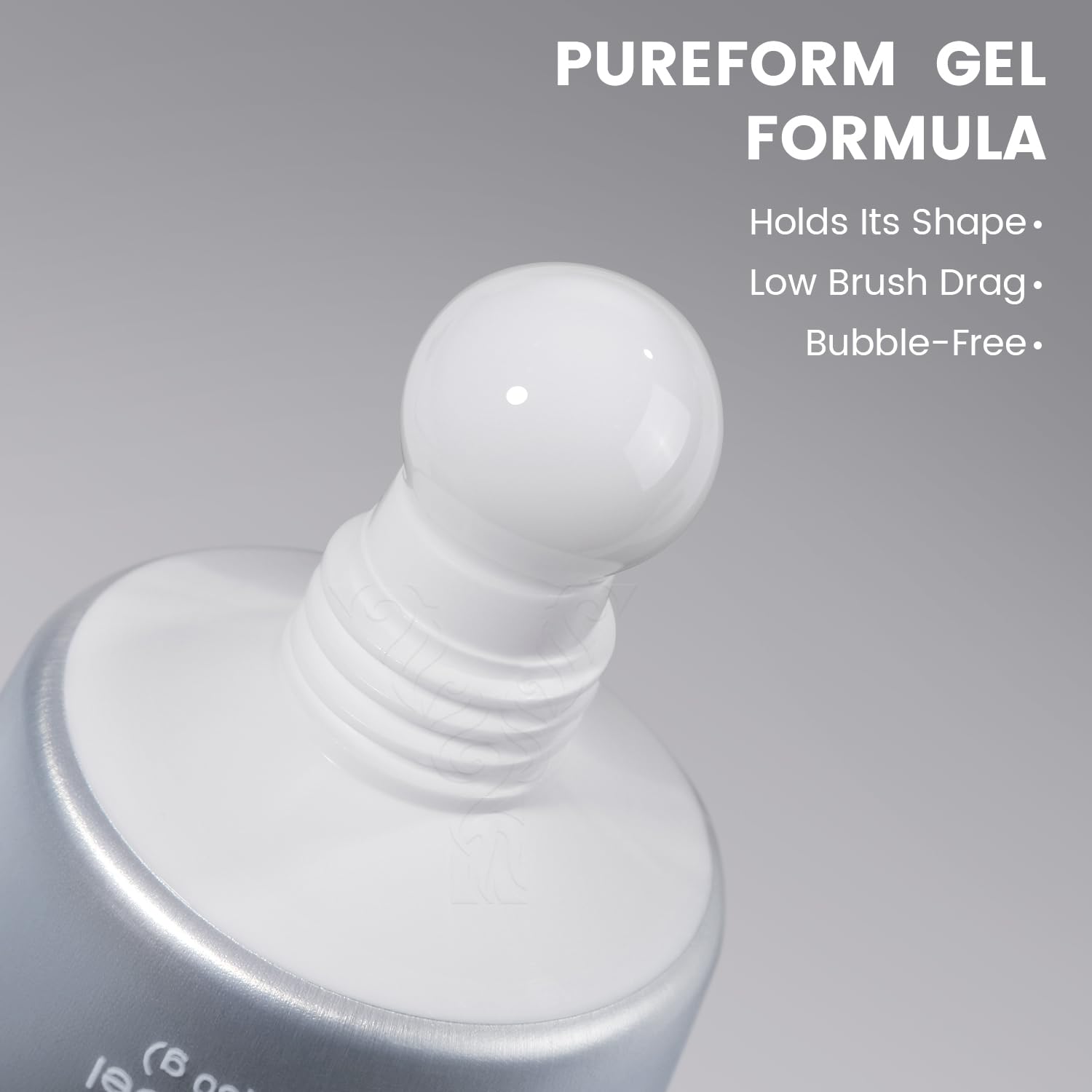 YOKEFELLOW Pureform Żel do paznokci Poly Nail Gel 50g, wolny od HEMA i TPO, mlecznobiały żel do przedłużania paznokci do profesjonalnego użytku w salonie (PF02 Pure Snow)