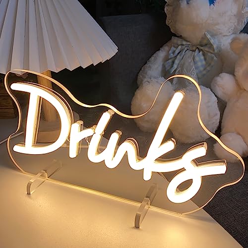 Image of Drinks Table Number Neon Sign Desk Lamp Night Light Wedding Letter LED Neon Sign Wedding Table Decorations Neon Light Shop Bedroom Home Room Decor Christmas Party Warm White USB 30x12.7CM