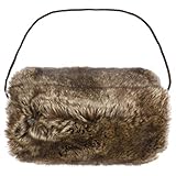 Gebeana Manguito de Pelo Taria Mujer - Made in Germany sintético muñequeras con forro, forro otoño/invierno - talla única marrón