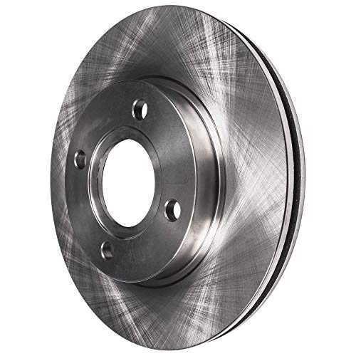 Image of Detroit Axle - 4 Lugs Front Brake Kit for 2002-2005 Hyundai Elantra | Disc Brake Rotors Ceramic Brake Pads with Hardware 2002 2003 2004 2005 Replacement : 10.12 inch inch Rotor