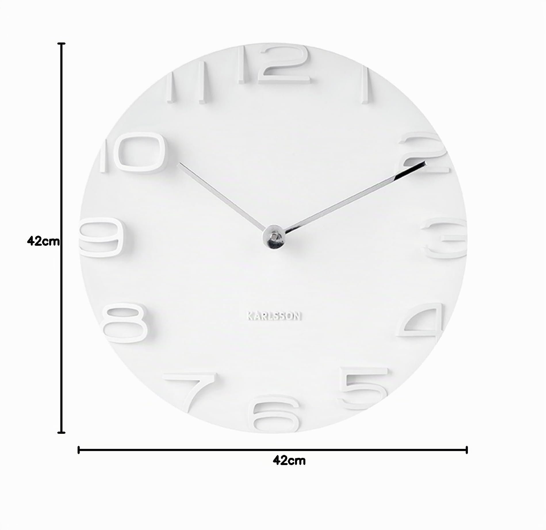 Karlsson KA5311WH On The Edge Orologio da Muro, Bianco