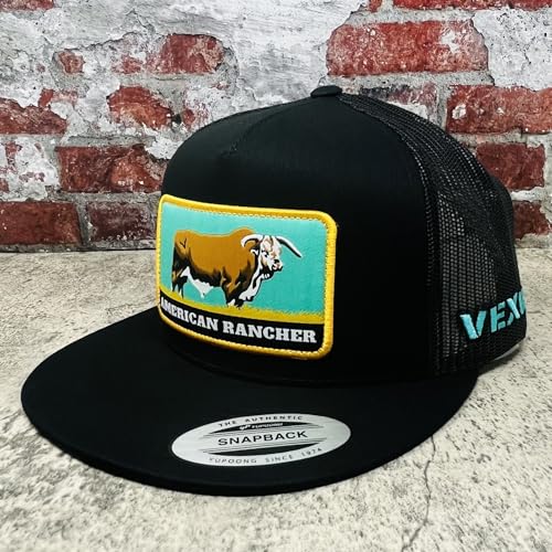 Image of Vexil American Rancher Adjustable Snapback Western Lifestyle Rodeo Southwest Inspired Meshback Hat