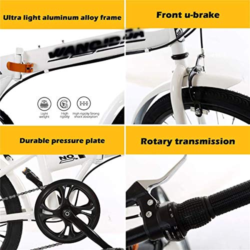Vouwfiets, Heren Dames Opvouwbare Fiets + Stad Opvouwbare Mini Compacte Fiets Urban Commuter Adult, Opvouwbare Stads… - Afbeelding 6