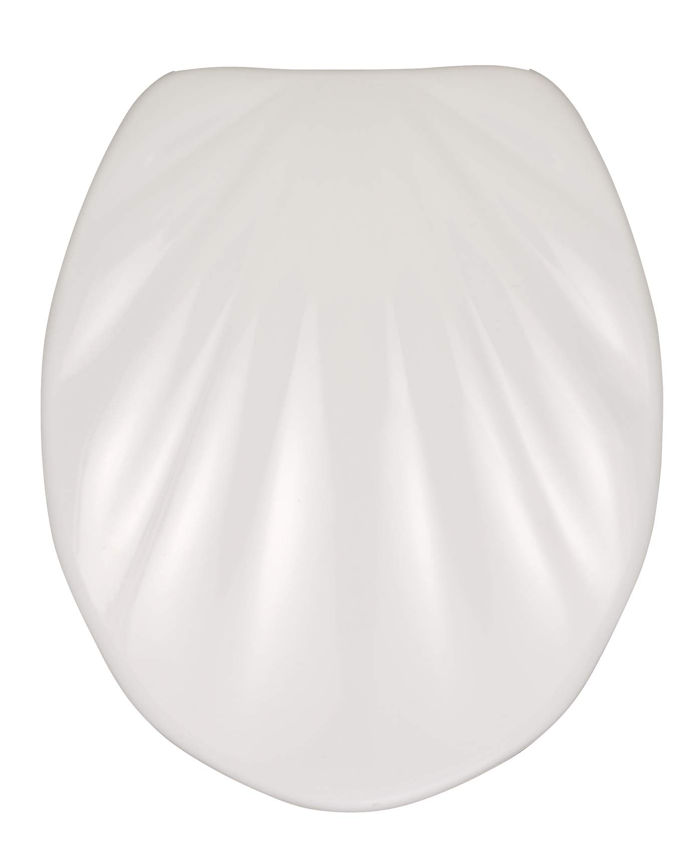 WENKO Premium Shell Toilet Seat, Duroplast, Antibacterial, Non-Slam Automatic Closing, Soft Close, Ideal Home Bathroom Addition, 38x46cm, White