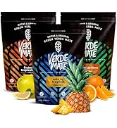 Mate Theeset Verde Mate Groen | Driepack Mate Tee | Guarana, tropisch fruit, ginseng | Bras...